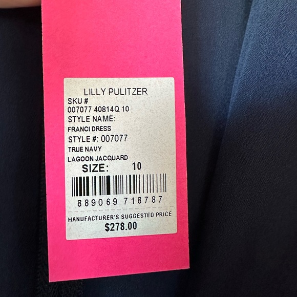 Lilly Pulitzer, Size 10 Navy Blue Franci Dress - Picture 8 of 8
